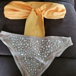 Rhinestone bathing suit
